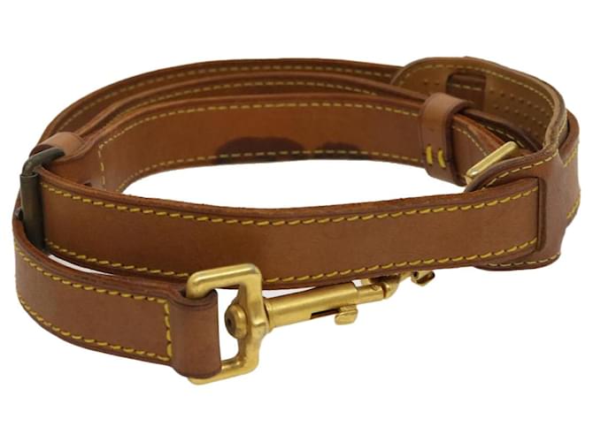 Louis Vuitton leather shoulder strap 36.2""-43.3"" Vintage Beige LV Auth pt2144  ref.580062