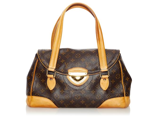 Louis Vuitton Brown Monogram Beverly GM Leather Cloth  ref.580478