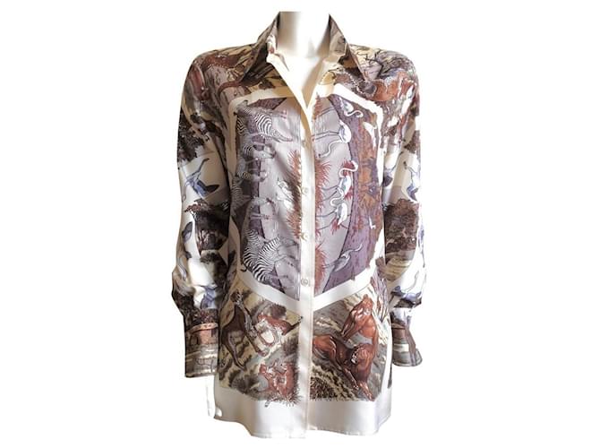 HERMÈS silk shirt Multiple colors  ref.580520