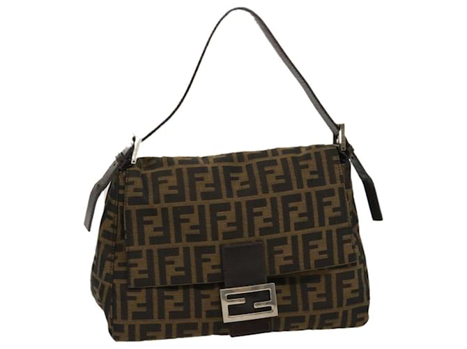 Fendi Mamma Baguette Brown Cloth  ref.580574