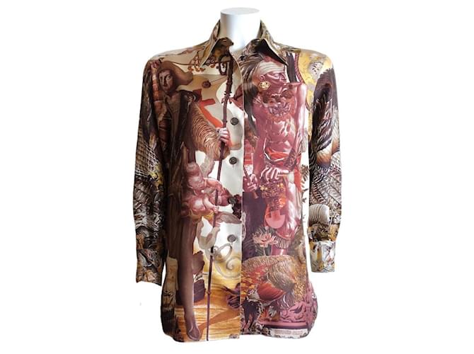 Camisa de seda Hermès Multicolor  ref.580589