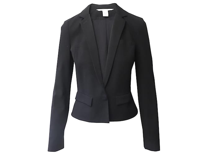 Diane Von Furstenberg Slim-Fit Blazer in Black Viscose  Cellulose fibre  ref.580609