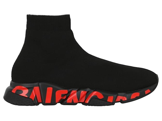 Balenciaga Speed Graffiti Sneakers Black  ref.580654