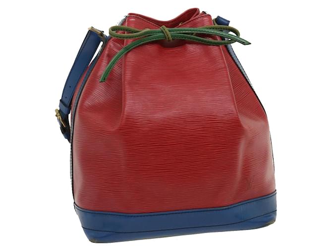 LOUIS VUITTON Epi Tricolor Noe Shoulder Bag Red Blue Green M44084 LV Auth rh130 Leather  ref.581252