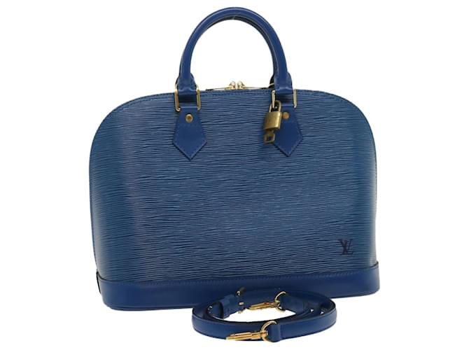 LOUIS VUITTON Epi Alma Hand Bag Blue M52145 LV Auth pt1857 Leather  ref.581292