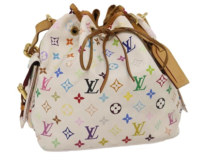 LOUIS VUITTON Monogram Multicolor Petit Noe Shoulder Bag M42229 Auth hs1093 White  ref.581301