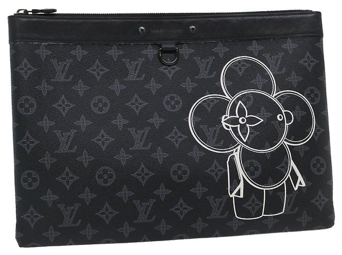 LOUIS VUITTON Eclipse Vivienne Pochette Apollo Clutch Limited M62904 Auth ak183BEIM