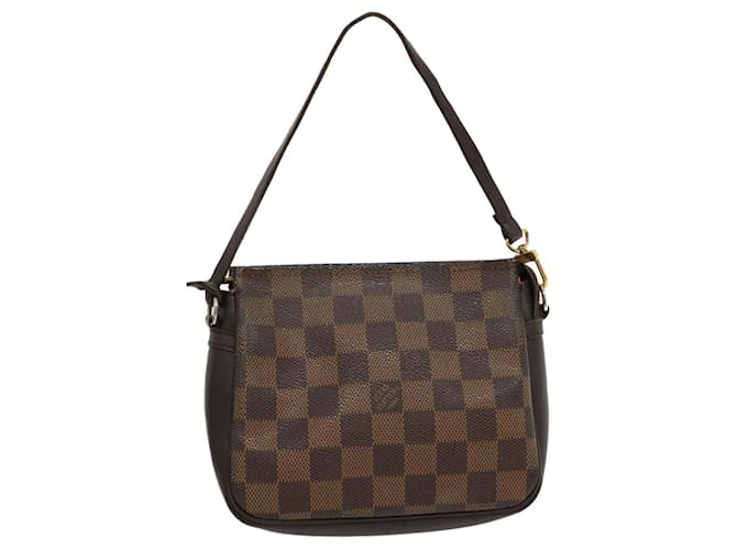 LOUIS VUITTON Damier Ebene Trousse Make Up Hand Pouch N51982 LV Auth 24631  Cloth ref.371995 - Joli Closet