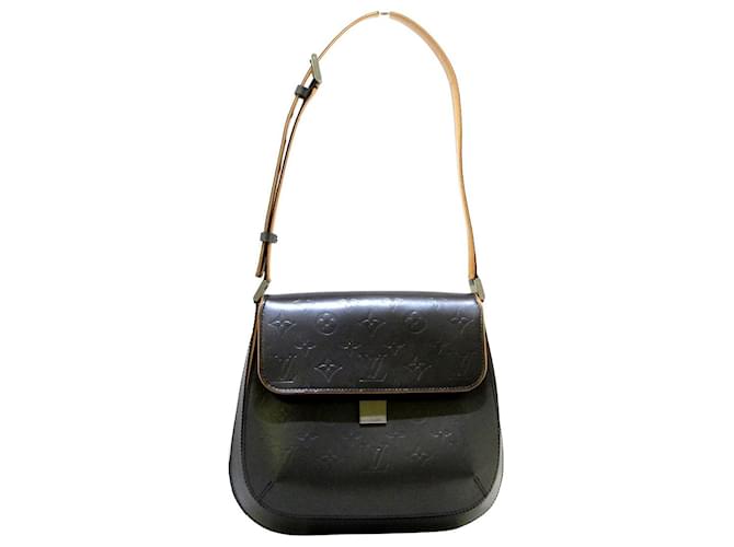 Borsa a spalla grande Louis Vuitton VLTN nera Nero Pelle Plastica Vitello  simile a un vitello ref.192494 - Joli Closet