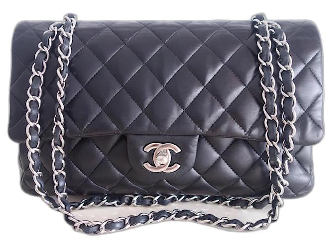 Timeless Chanel Classic medium bag Black Leather  ref.581697