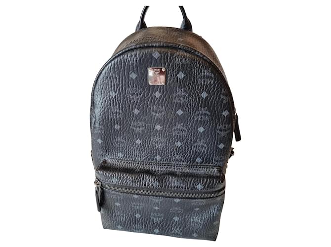 MCM Backpack Stark Black Size Medium Synthetic  ref.581725