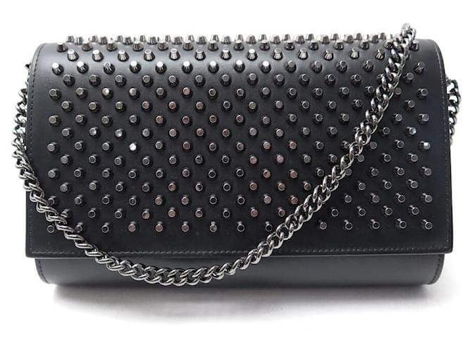 Spike Bag Clutch Paloma De Piel Metalizada Con Tachuelas En Dorado