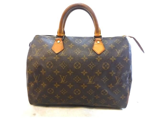 Louis Vuitton Speedy 30 Monogram Brown Leather  ref.581929