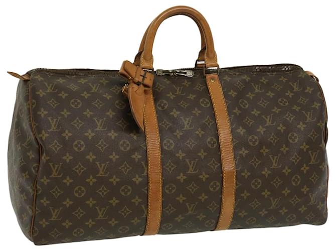 Louis Vuitton-Monogramm Keepall 55 Boston Bag M.41424 LV Auth th2684 Leinwand  ref.582129