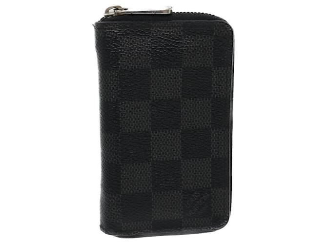 LOUIS VUITTON Damier Graphite Zippy Coin Purse N63076 LV Auth jk1704  ref.582239