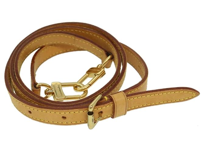 Louis Vuitton leather shoulder strap 36.6""43.3"" Beige LV Auth rh165  ref.582296