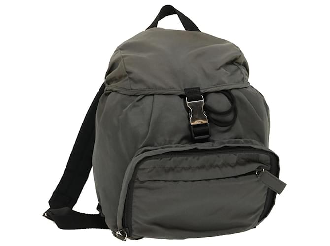 PRADA Backpack Nylon Gray Auth ar6865 Grey  ref.582390