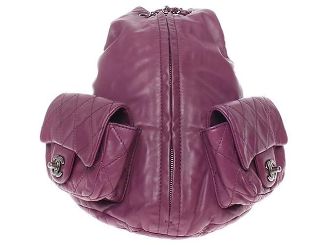 Chanel Matrasse Purple Leather  ref.582429