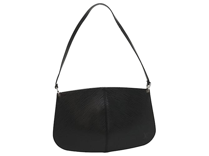 Louis Vuitton Black Epi Leather Demi Lune Pochette Handbag