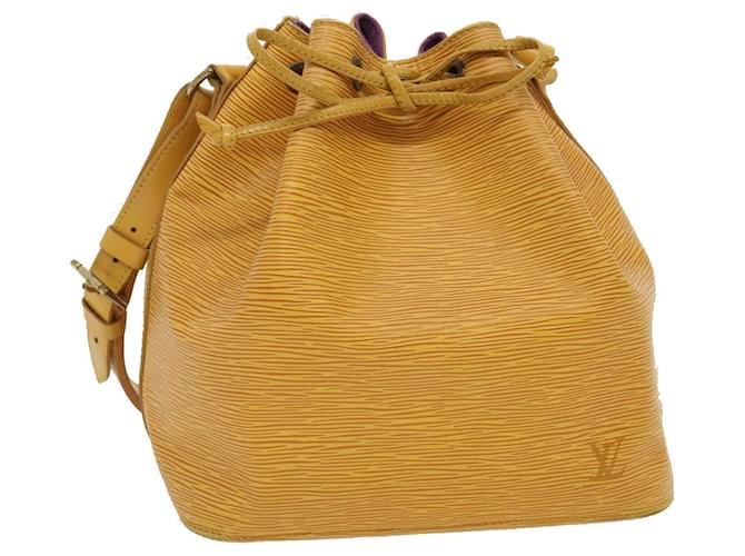 LOUIS VUITTON Epi Petit Noe Shoulder Bag Tassili Yellow M44109 LV Auth pt1789 Leather  ref.582621