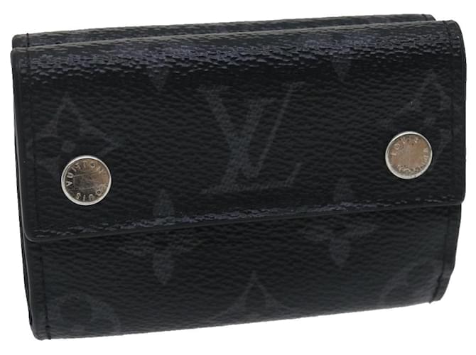 LOUIS VUITTON Monogram Eclipse Discovery compact wallet Wallet M67630 Auth tp320  ref.582628