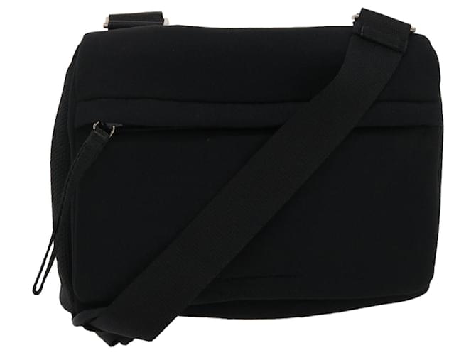 PRADA Shoulder Bag Nylon mesh Black Auth fm1296  ref.582809