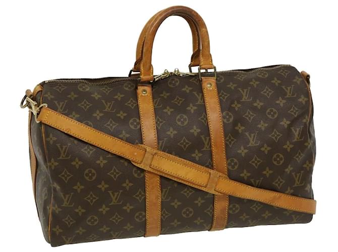 Louis Vuitton Monograma Keepall Bandouliere 45 Boston Bag M41418 LV Auth jk1554 Lona  ref.583113