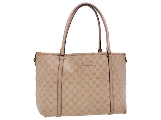GUCCI GG Crystal Canvas Tote Bag Rose Auth yk4183  ref.583125