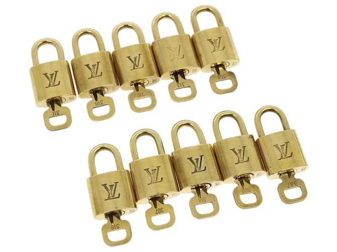 cadenas Louis Vuitton 10définir Gold Tone LV Auth tp267 Métal  ref.583282
