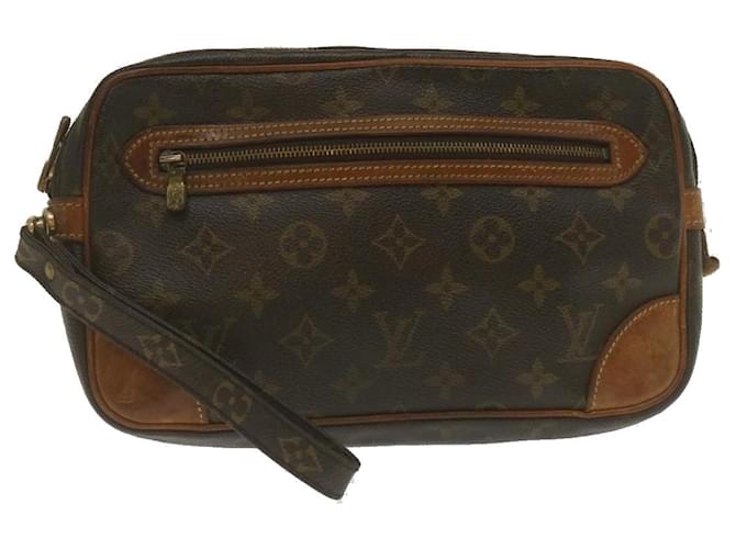 Louis Vuitton, Bags, Auth Louis Vuitton Monogram Marly Dragonne Gm Clutch Hand  Bag