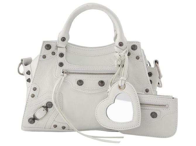 Neo Cagole Xs Crossbody - Balenciaga - Optic White - Leather  ref.583857