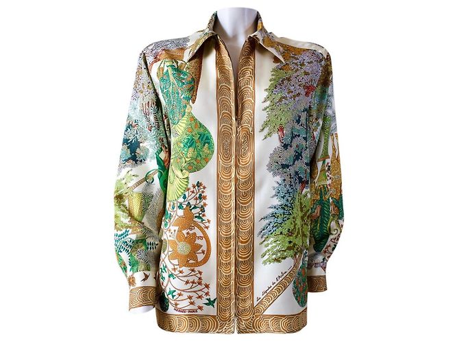 Parka de seda Hermès Les Légende de l'Arbre Multicolor