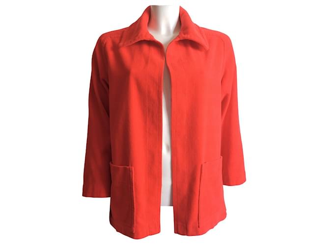 Baumwolljacke von Hermès Rot Baumwolle  ref.584168