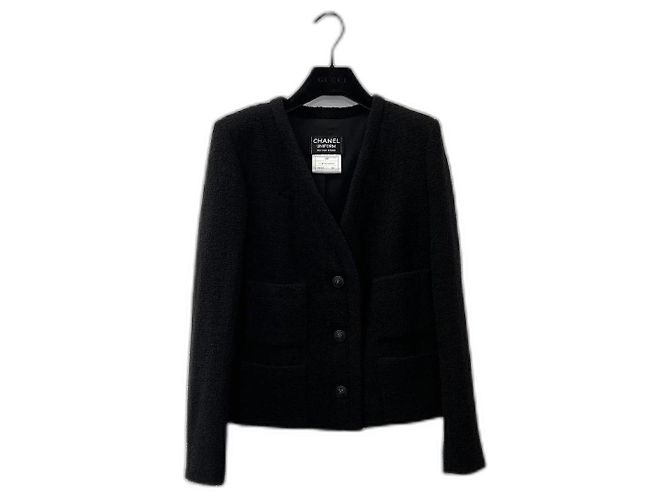 Chanel uniform jacket Black