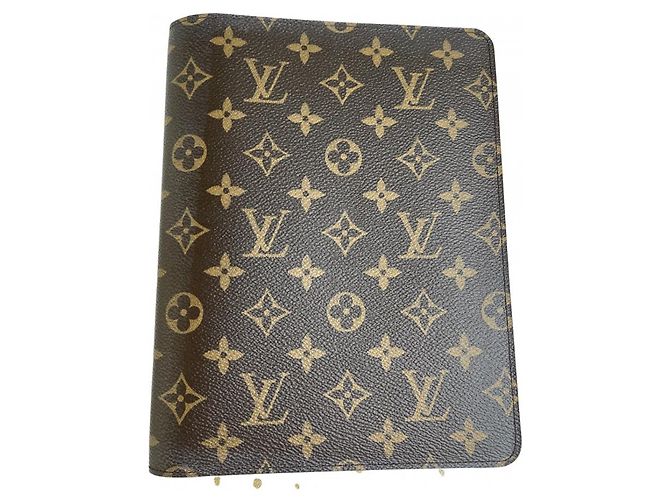Louis Vuitton GM Monogram Desk Cover Brown Cloth