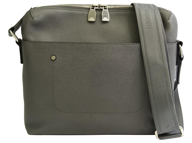 Louis Vuitton Grigori Grey Leather  ref.584362