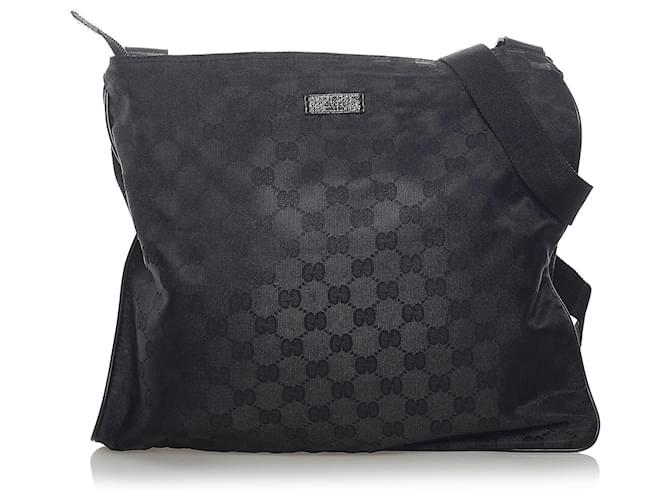 Gucci Black GG Nylon Crossbody Bag Cloth ref.584464 Joli Closet