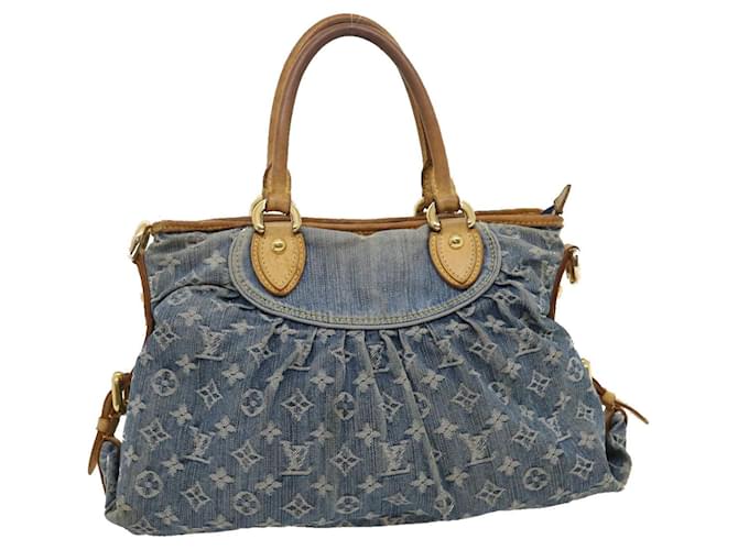 LOUIS VUITTON Monogram Neo Cabby MM Blue