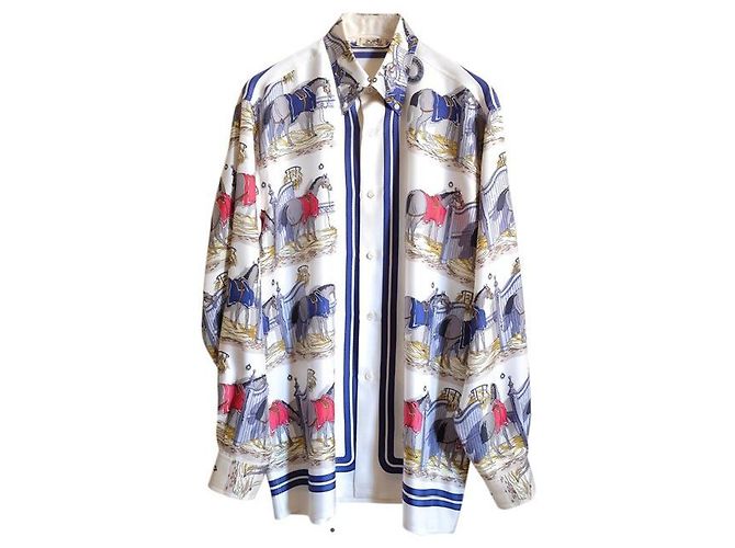 Camicia seta uomo Hermès Multicolore
