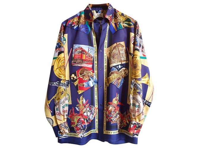 Camicia in seta uomo Hermès Multicolore