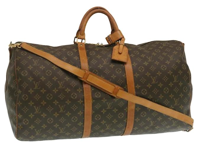 Louis Vuitton Keepall Bandouliere 60 Brown Cloth  ref.584915