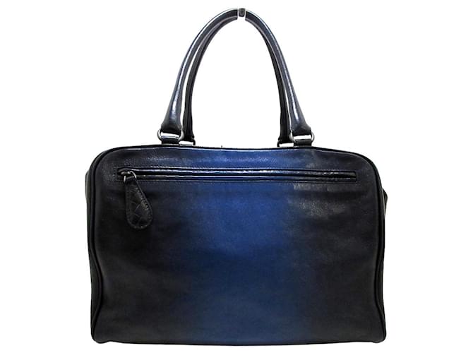 BOTTEGA VENETA blue and grey leather BRERA Bag