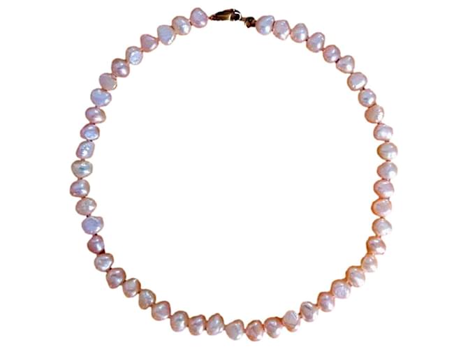 Autre Marque Fresh water pearle necklace Birks Canada Pink  ref.54078