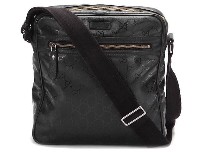 Gucci Messenger-Tasche aus GG-Segeltuch Schwarz Leinwand  ref.585041