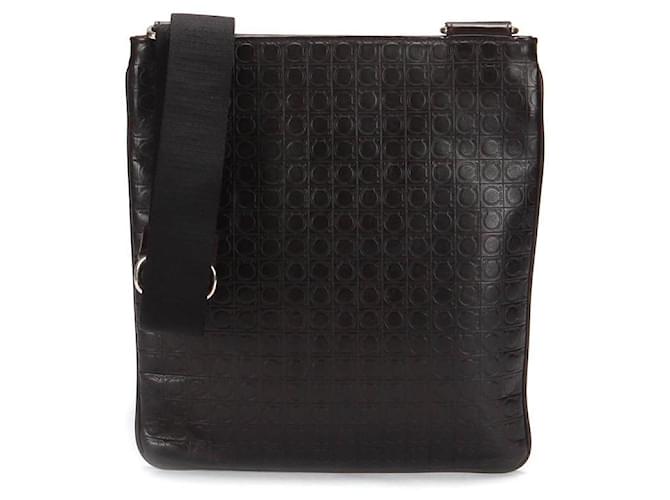 Salvatore Ferragamo Leather Crossbody Bag Brown  ref.585101