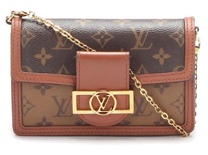 LV Louis Vuitton dauphine chain wallet Bag reverse monogram