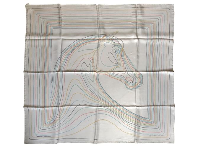 Hermès PEGASUS LANDSCAPE Cream Silk  ref.585144