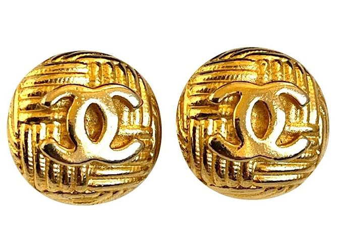 Chanel Ohrringe Golden  ref.585163