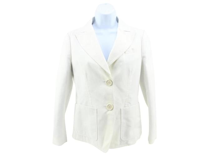 Louis Vuitton Tamanho dos EUA 6 Blazer feminino de crepe off-white  ref.585247