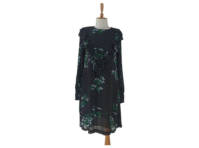 Ganni Rometty Georgette Kleid Mehrfarben